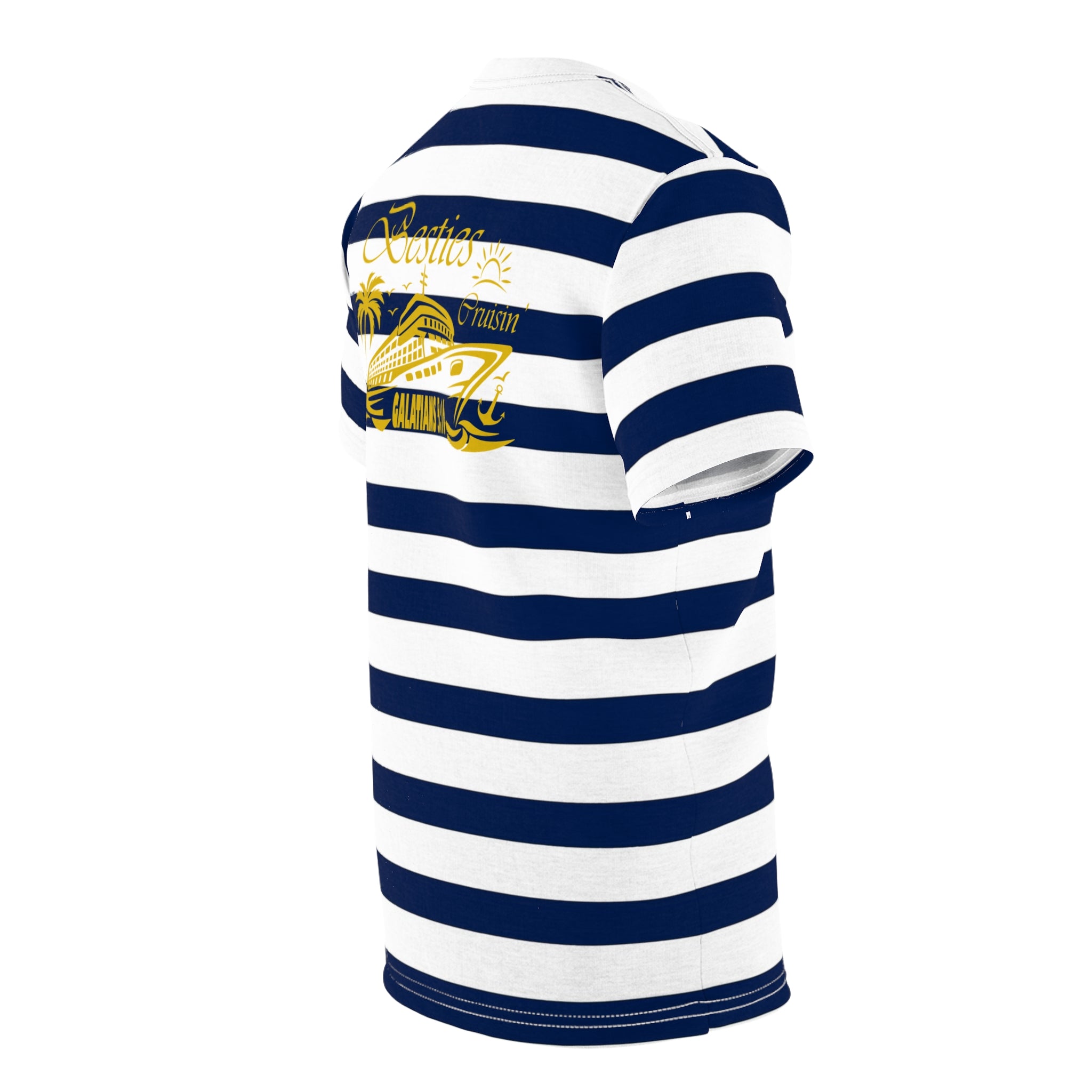 Stay In Spirit Navy Blue Striped Unisex Tee - Stay In Spirit Shop