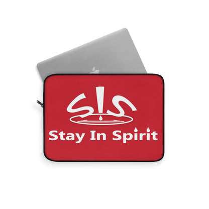 Dark Red Stay In Spirit Laptop Sleeve - Stay In Spirit Shop
