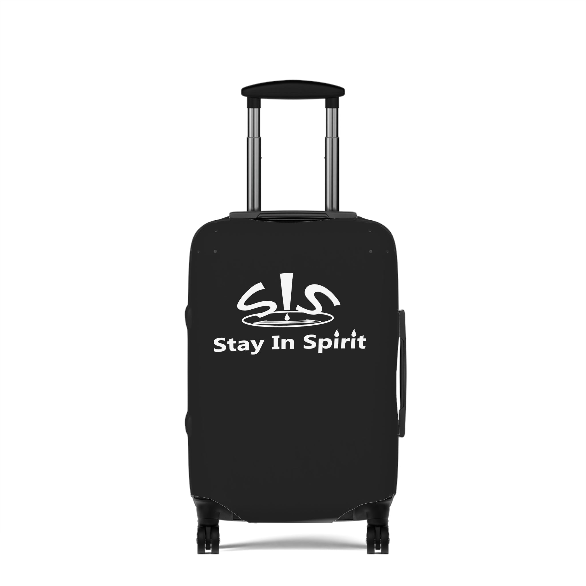 Stay In Spirit Black Luggage Cover - Stay In Spirit Shop