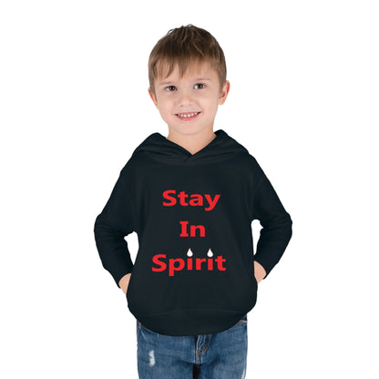 Stay In Spirit Red Lettered Toddler Pullover Fleece Hoodie - Stay In Spirit Shop
