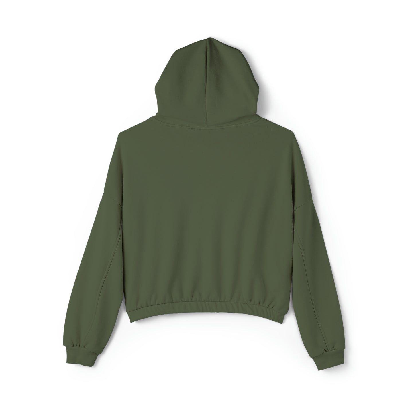 Women's Stay In Spirit White Logo Cinched Bottom Hoodie - Stay In Spirit Shop