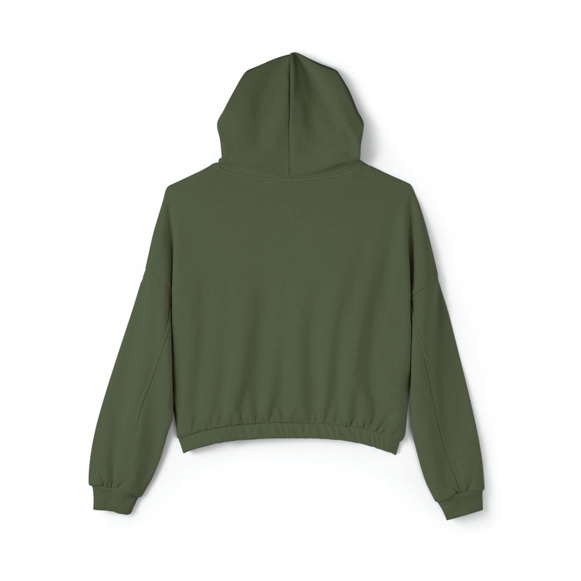 Women's Stay In Spirit White Logo Cinched Bottom Hoodie - Stay In Spirit Shop