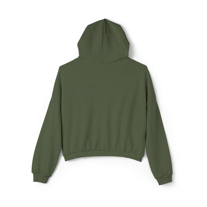 Women's Stay In Spirit White Logo Cinched Bottom Hoodie - Stay In Spirit Shop