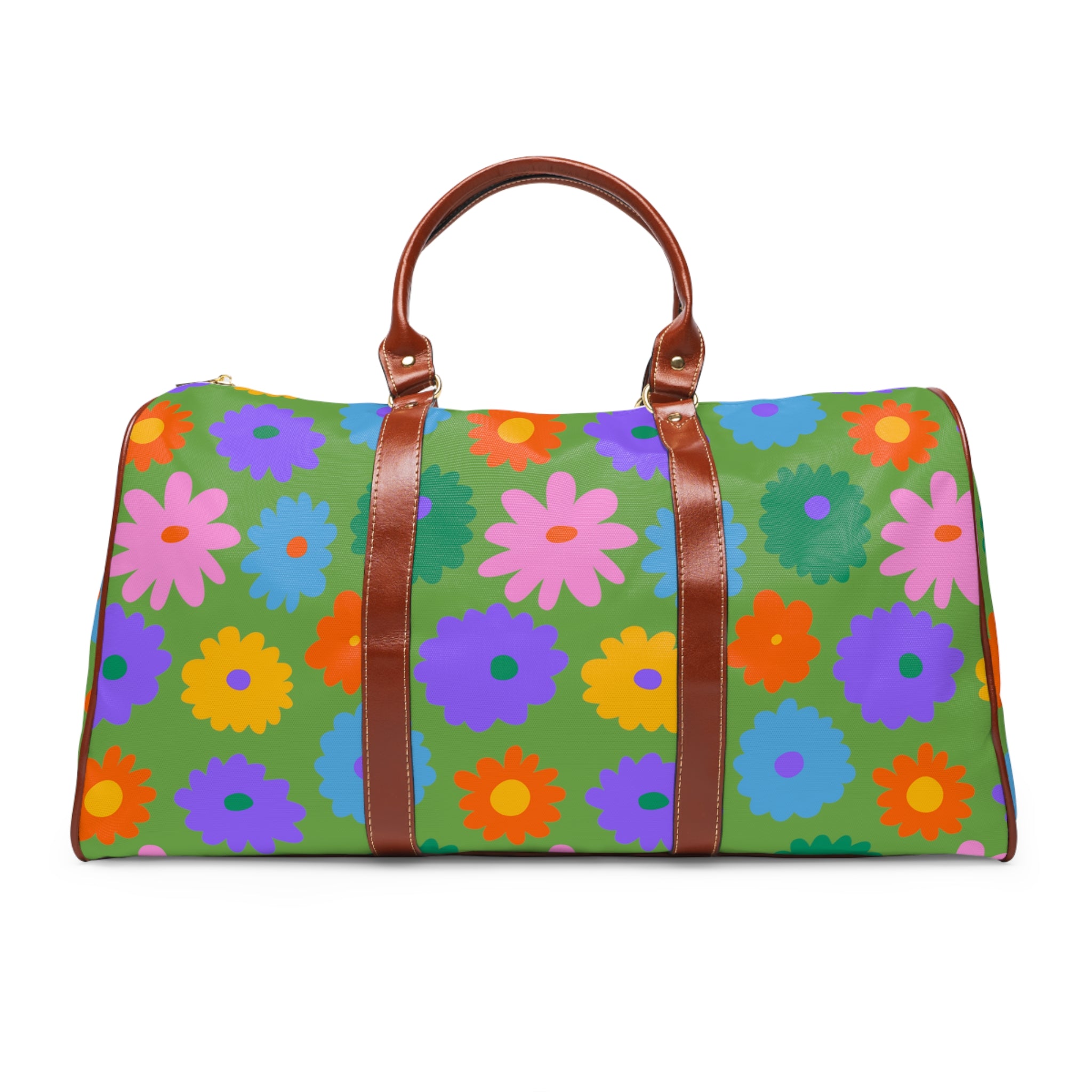 Stay In Spirit Green Flower Waterproof Travel Bag (Luxury) - Stay In Spirit Shop