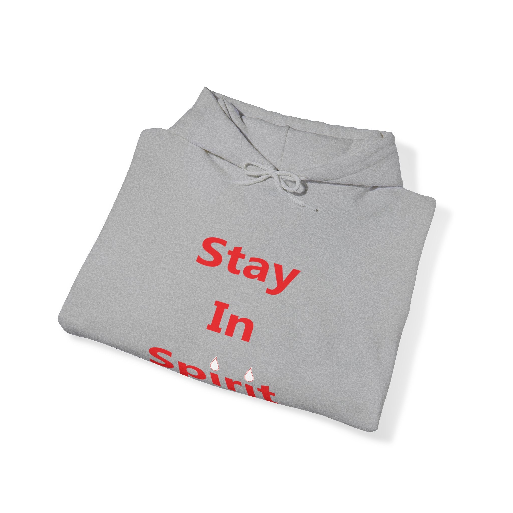 Stay In Spirit Red Lettered Unisex Heavy Blend™ Hooded Sweatshirt