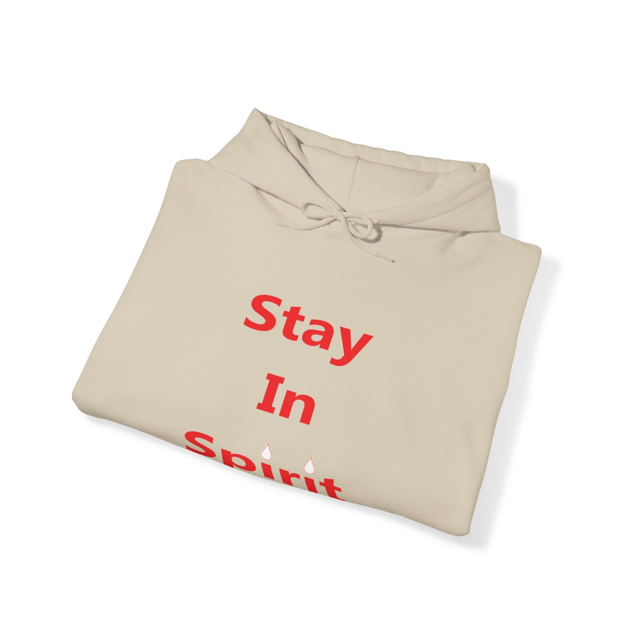 Stay In Spirit Red Lettered Unisex Heavy Blend™ Hooded Sweatshirt