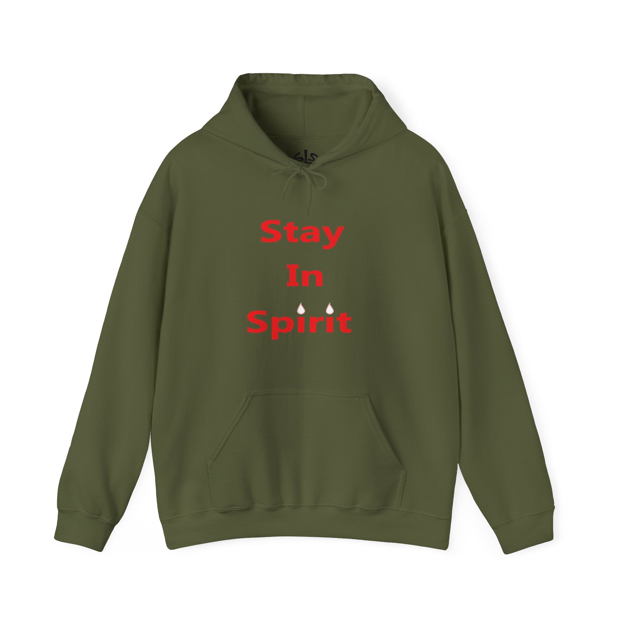 Stay In Spirit Red Lettered Unisex Heavy Blend™ Hooded Sweatshirt