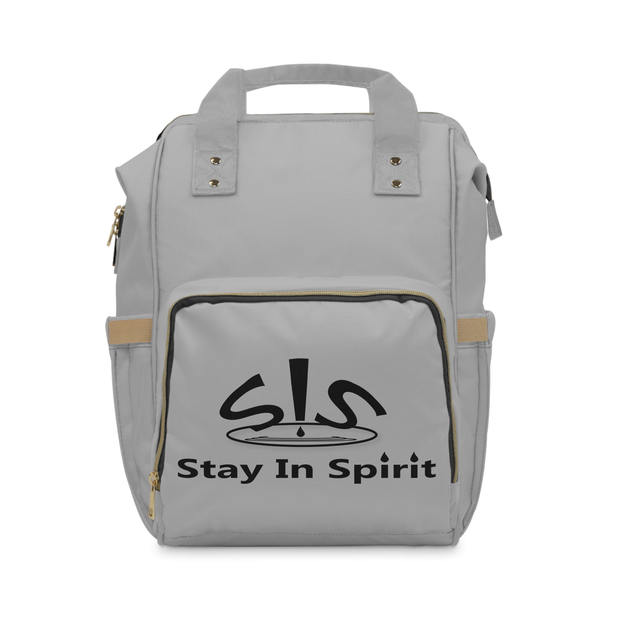 Gray Stay In Spirit Multifunctional Diaper Backpack - Stay In Spirit Shop