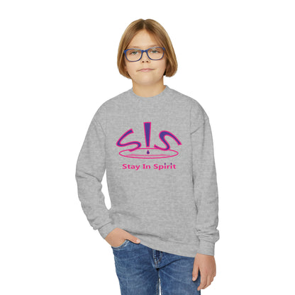Stay In Spirit Logo (Purple/Pink) Youth Crewneck Sweatshirt - Stay In Spirit Shop