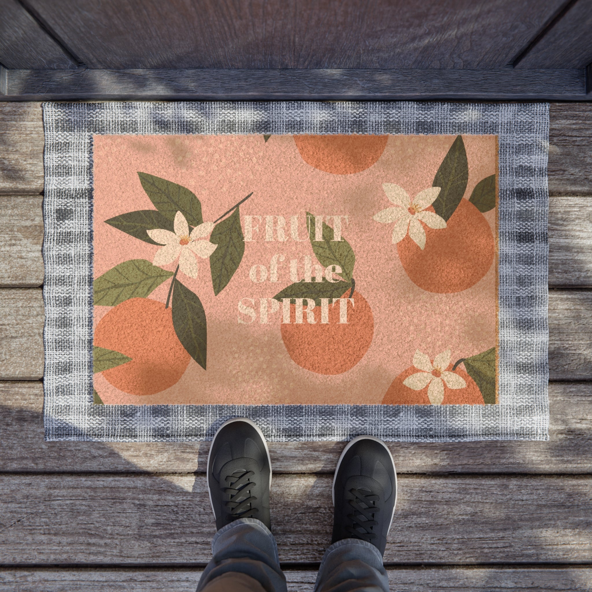 Fruit of the Spirit Peachy Doormat - Stay In Spirit Shop