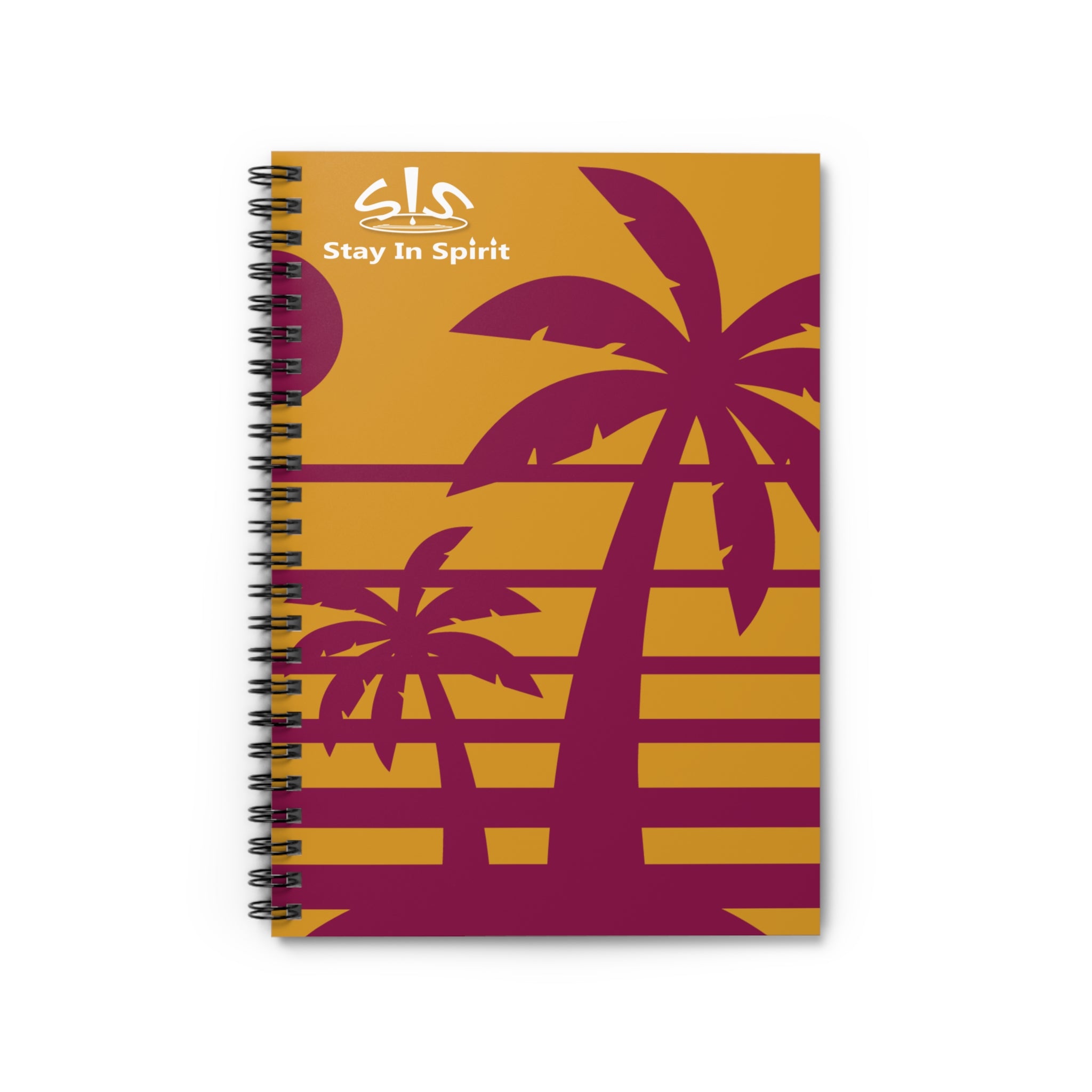 Stay In Spirit Palm Tree Spiral Notebook - Ruled Line - Stay In Spirit Shop