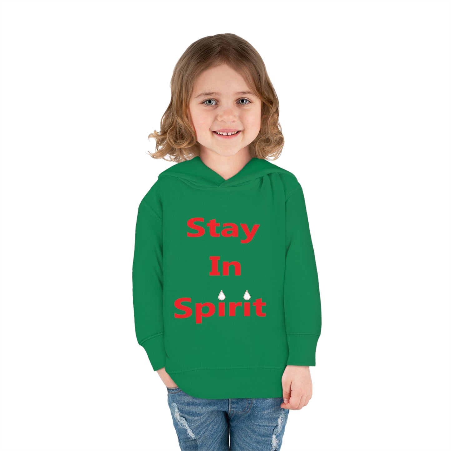 Stay In Spirit Red Lettered Toddler Pullover Fleece Hoodie - Stay In Spirit Shop