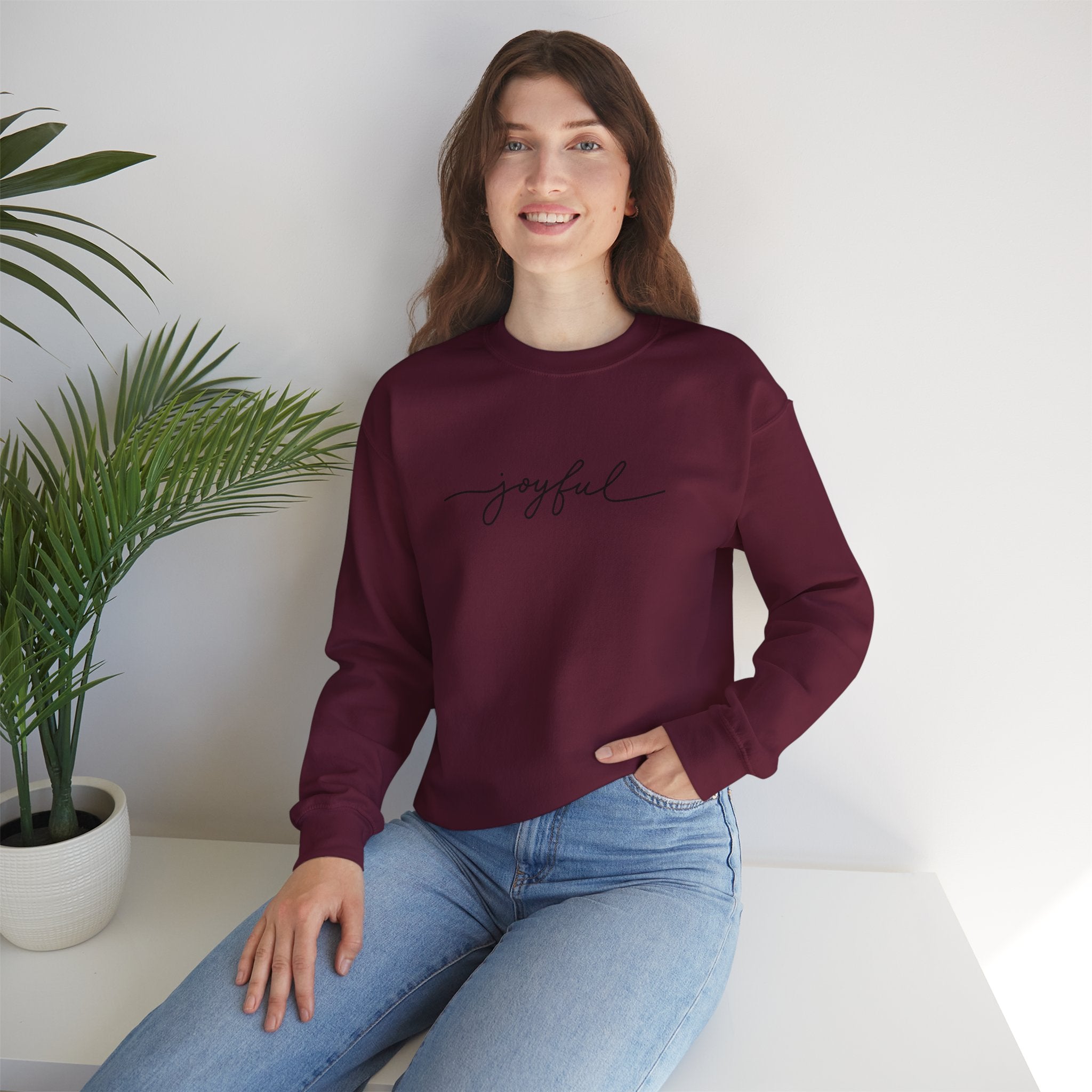 Joyful Unisex Crewneck Sweatshirt - Stay In Spirit Shop