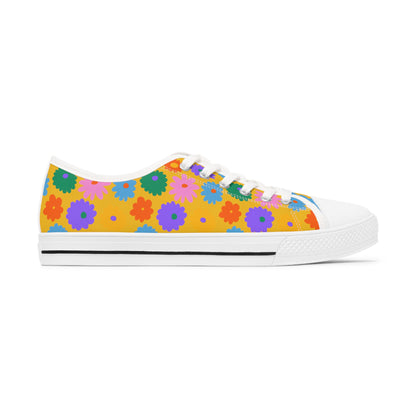 Stay In Spirit Yellow Flower Women's Low Top Shoes - Stay In Spirit Shop