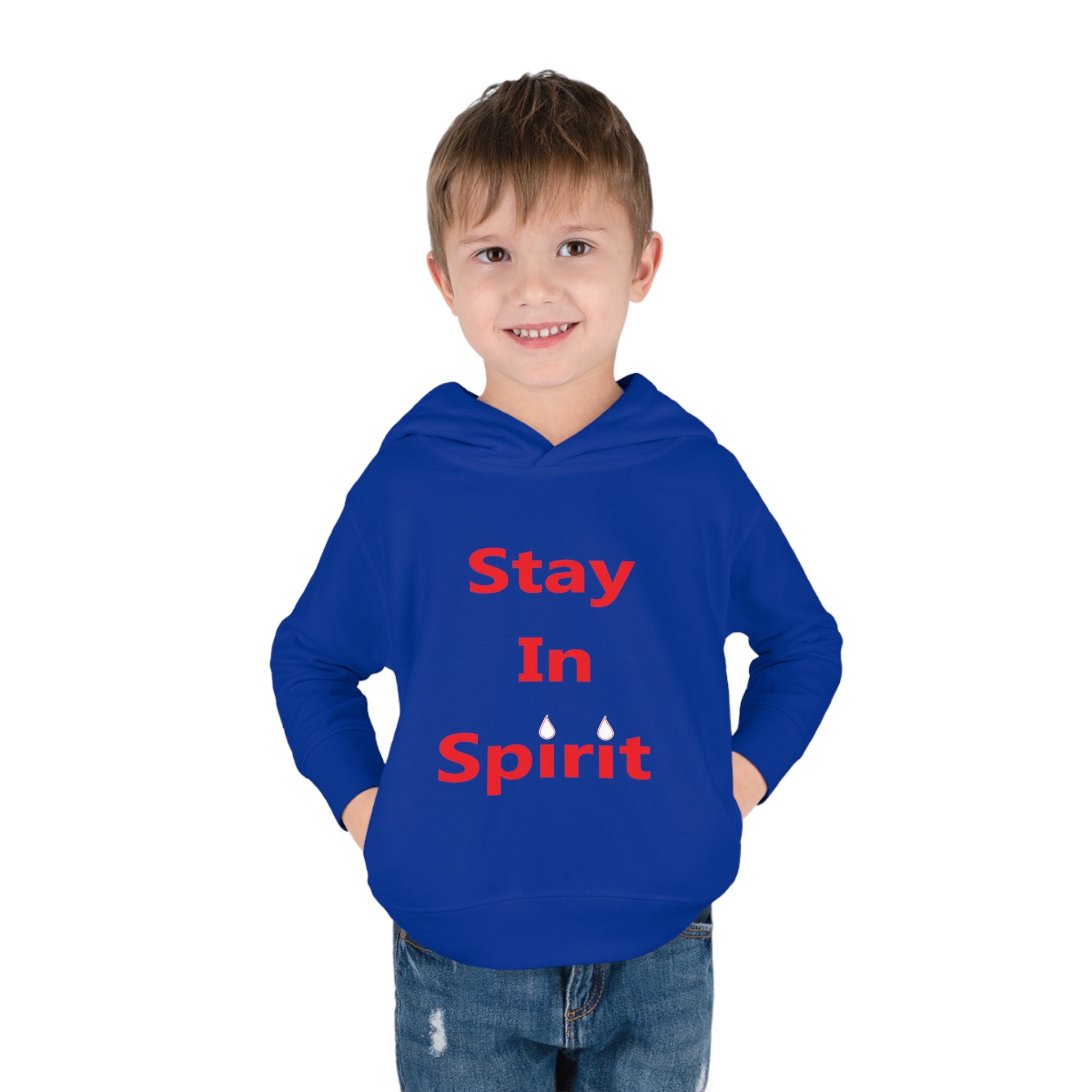 Stay In Spirit Red Lettered Toddler Pullover Fleece Hoodie - Stay In Spirit Shop