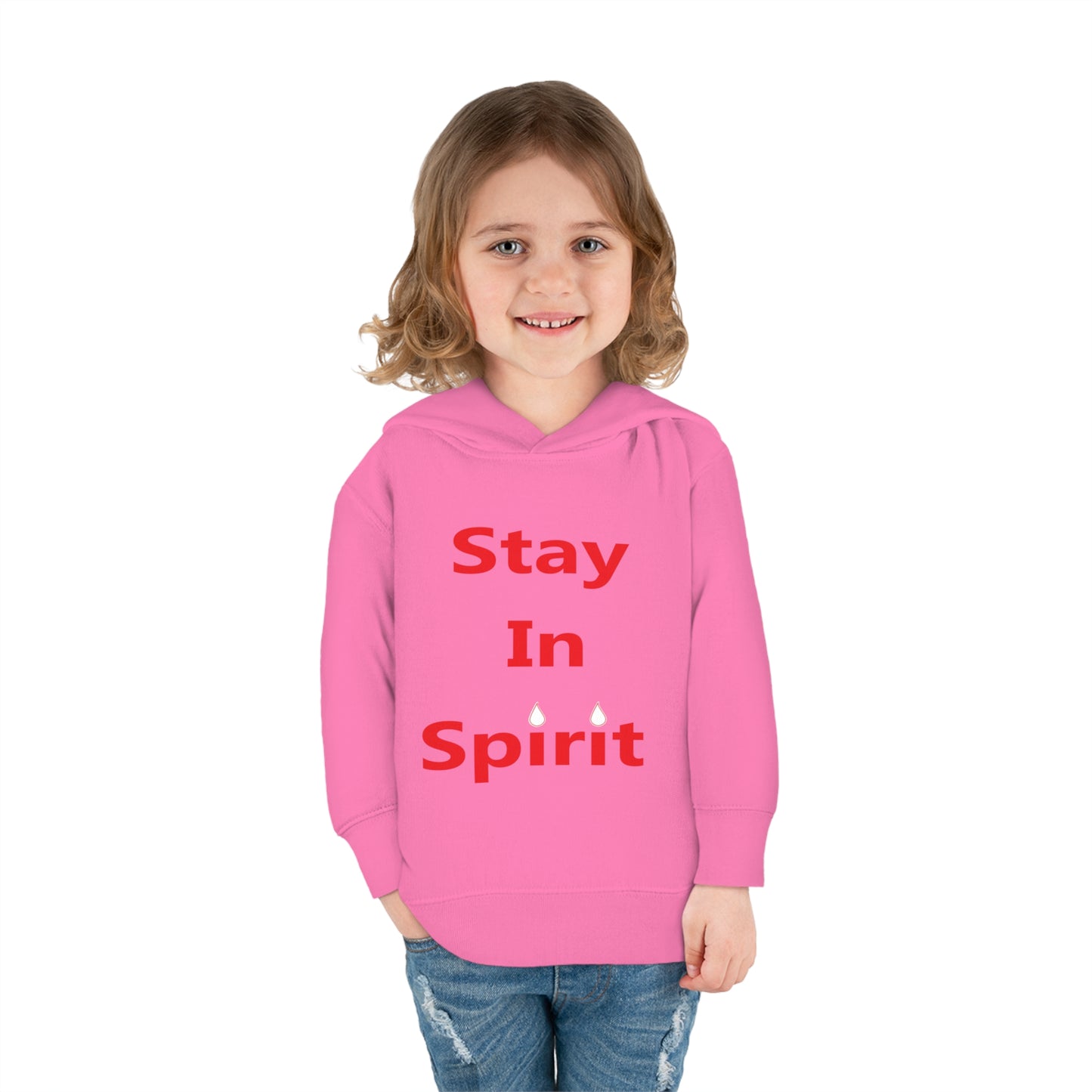 Stay In Spirit Red Lettered Toddler Pullover Fleece Hoodie - Stay In Spirit Shop