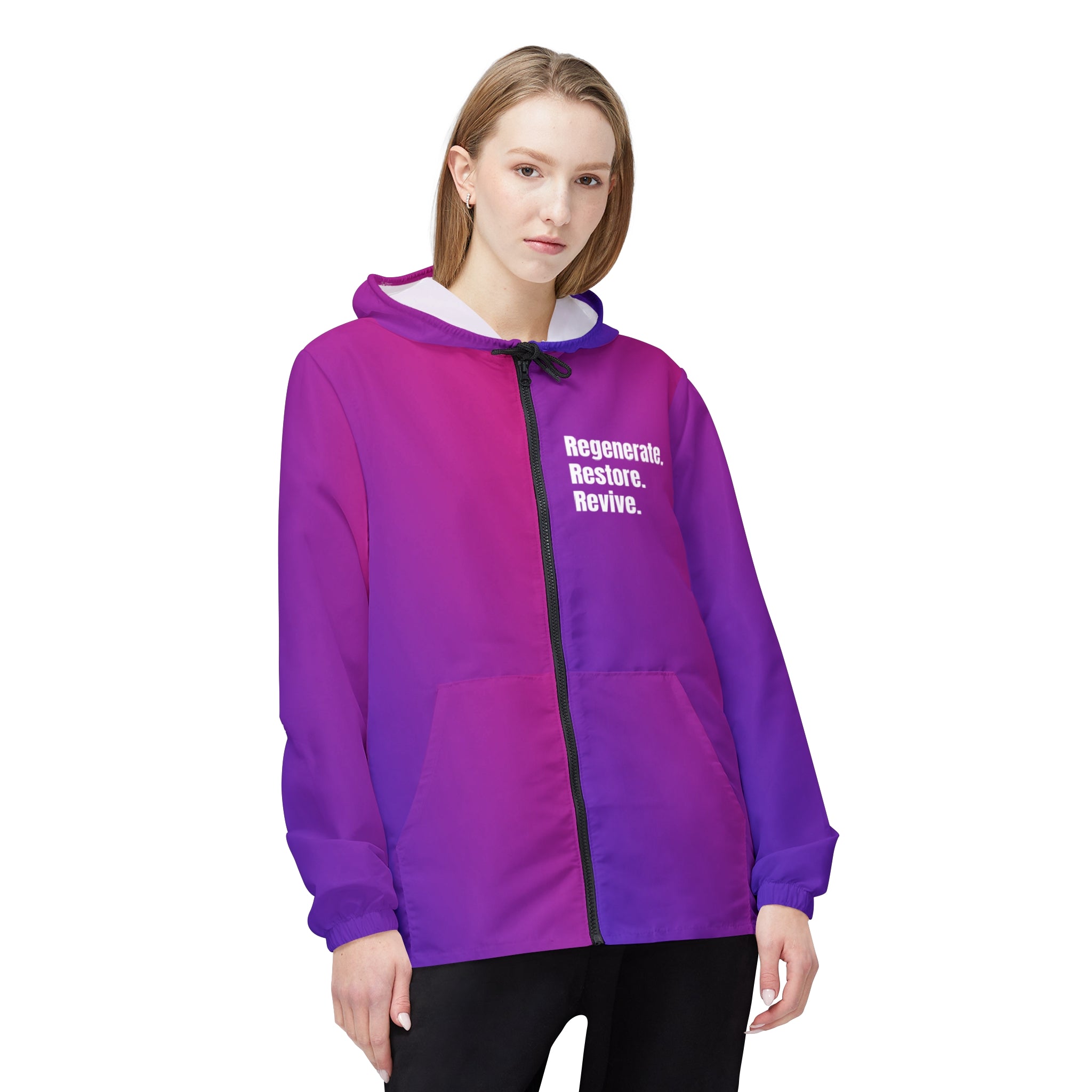 Regenerate Restore Revive Purple Blend Windbreaker Jacket - Stay In Spirit Shop