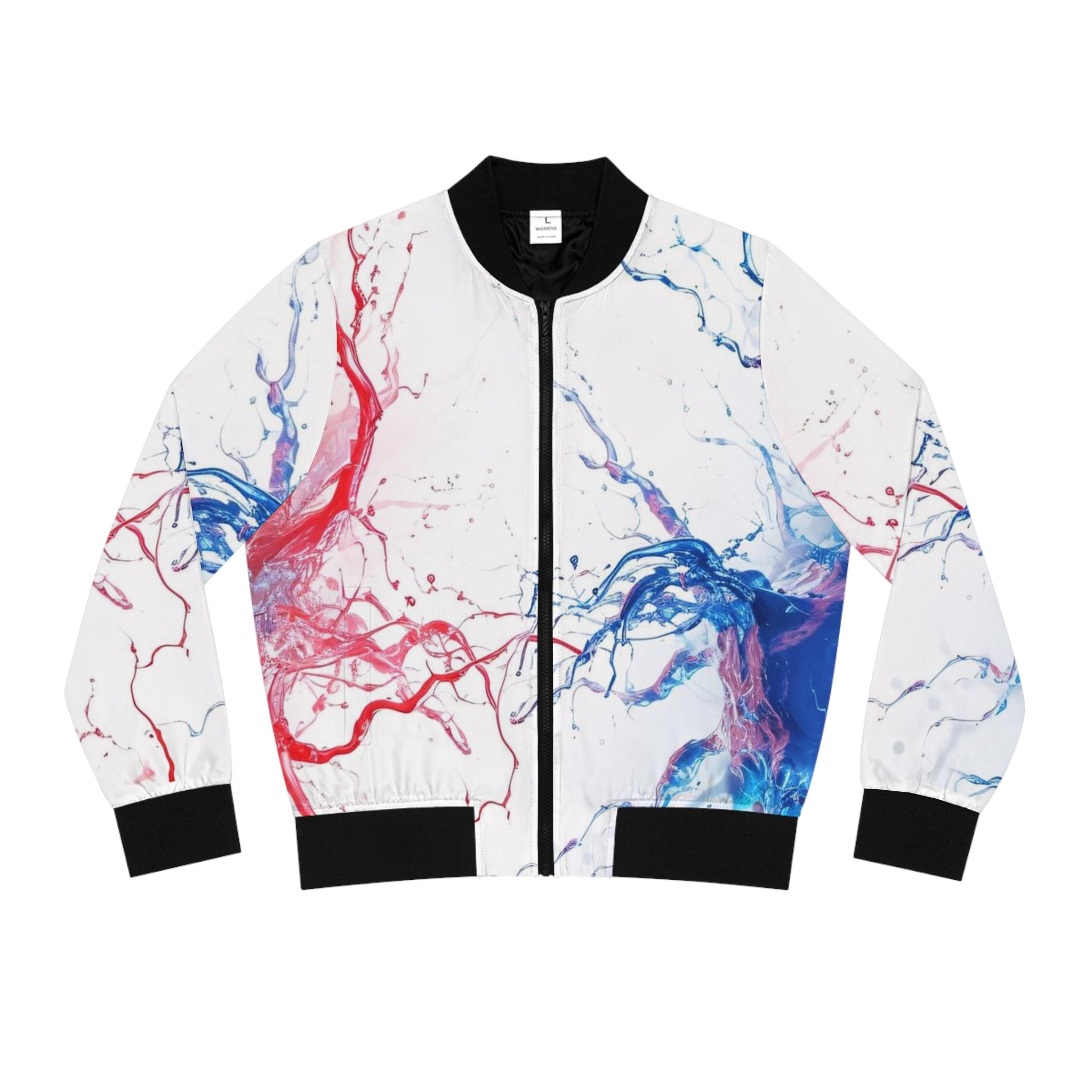 Faithful Women's Bomber Jacket ( Red/White/Blue ) - Stay In Spirit Shop