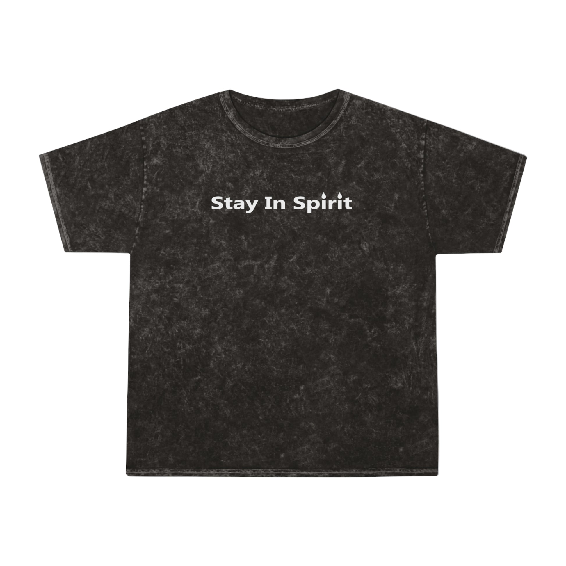 Stay In Spirit White Lettered Unisex Mineral Wash T-Shirt - Stay In Spirit Shop