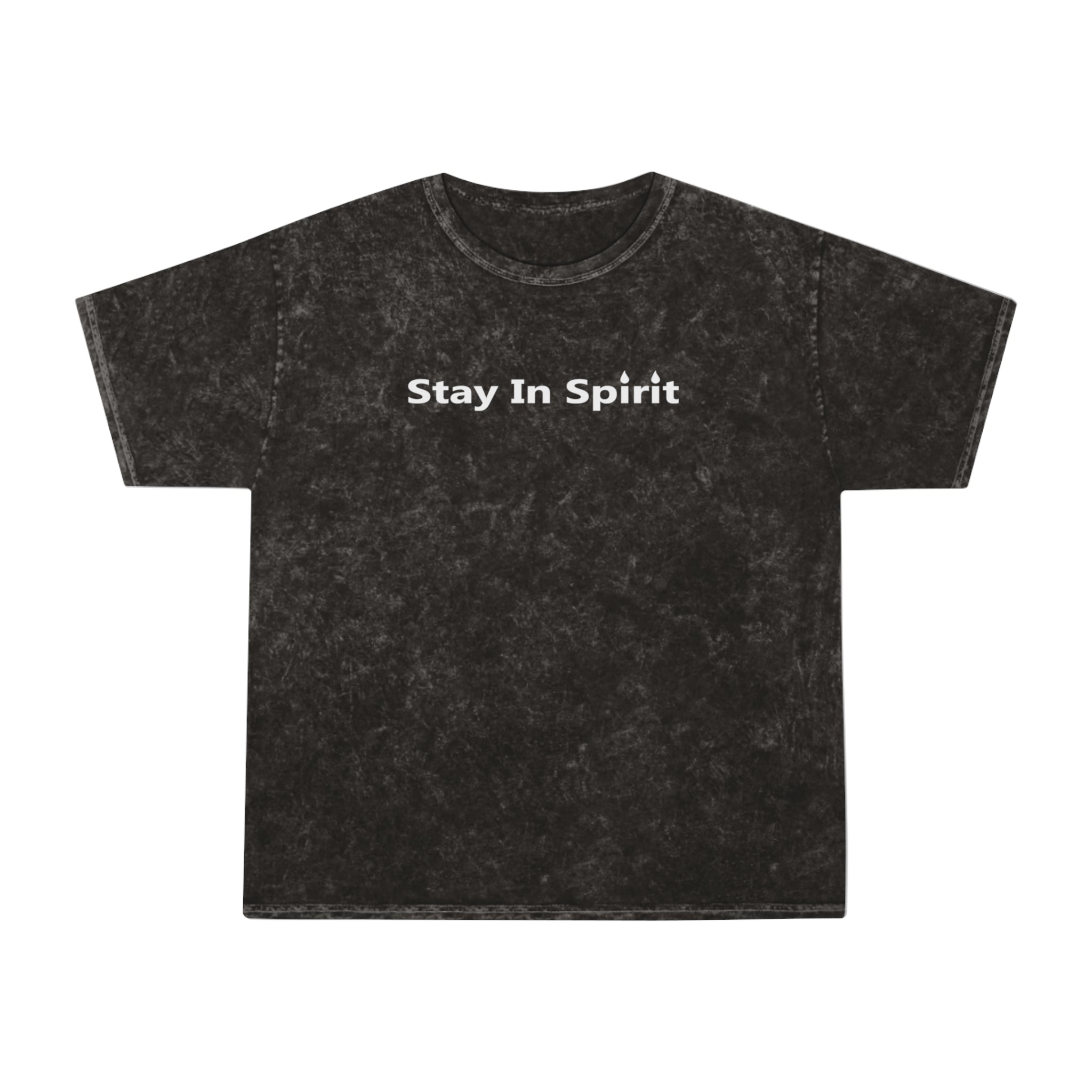 Stay In Spirit White Lettered Unisex Mineral Wash T-Shirt - Stay In Spirit Shop