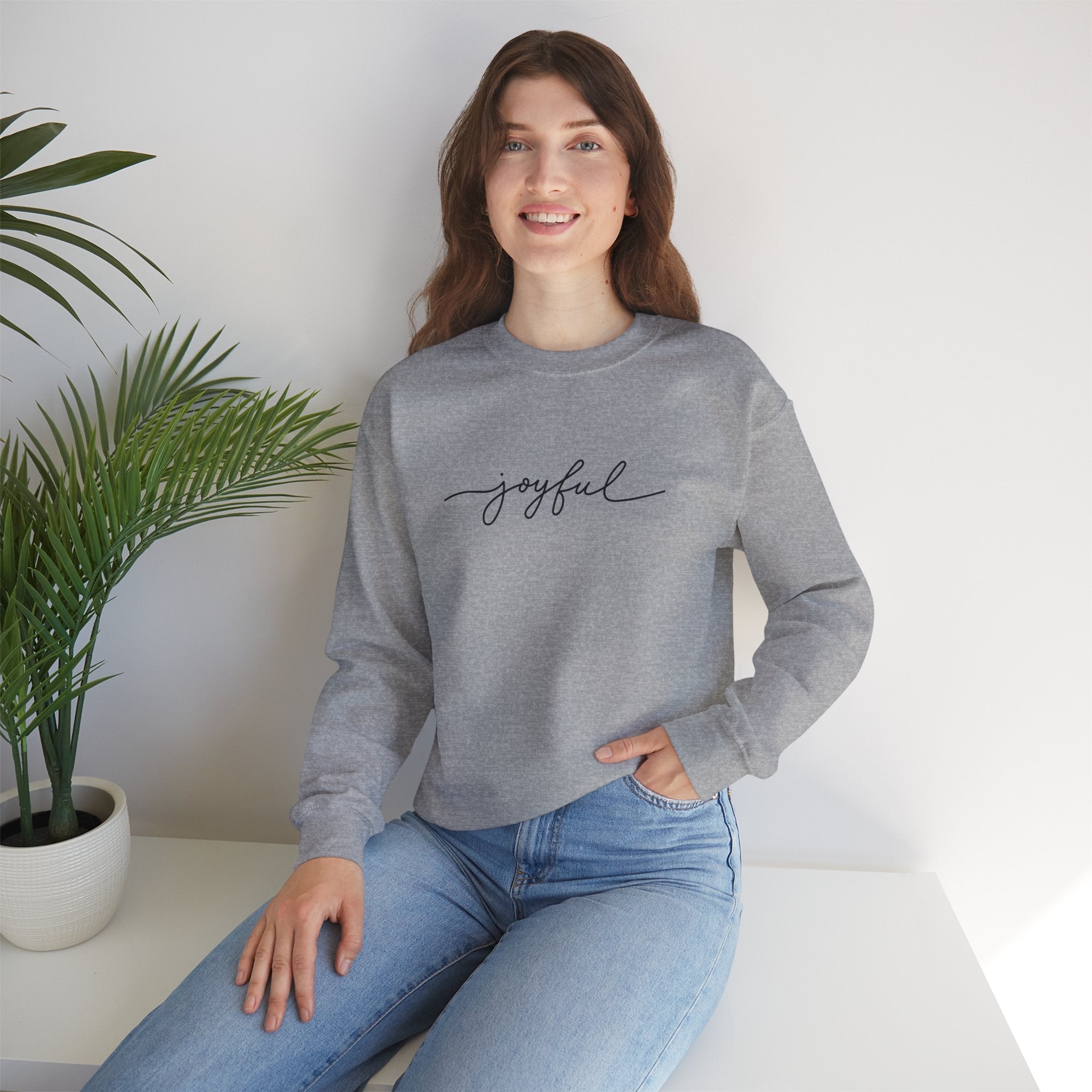 Joyful Unisex Crewneck Sweatshirt - Stay In Spirit Shop