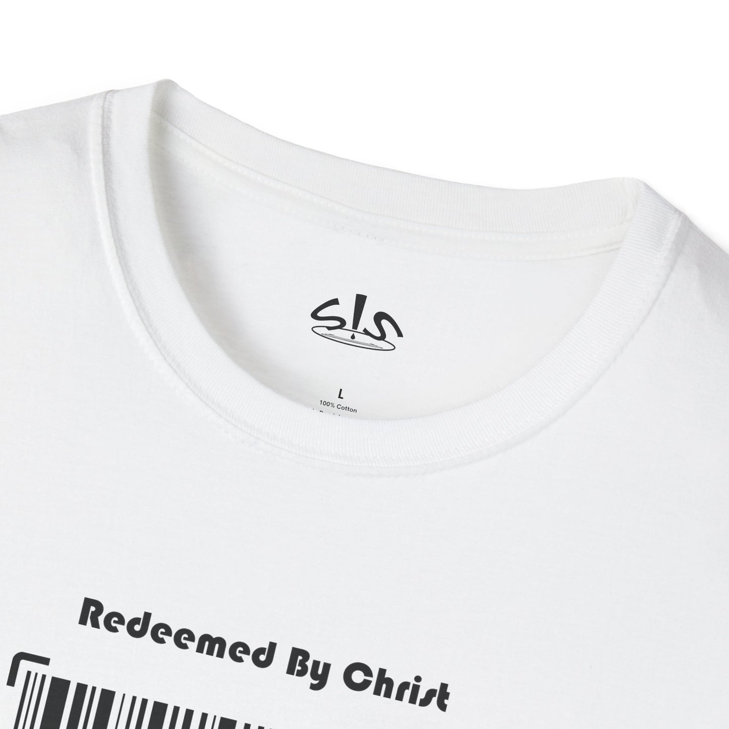 Redeemed by Christ (Black) Unisex Softstyle T-Shirt - Stay In Spirit Shop