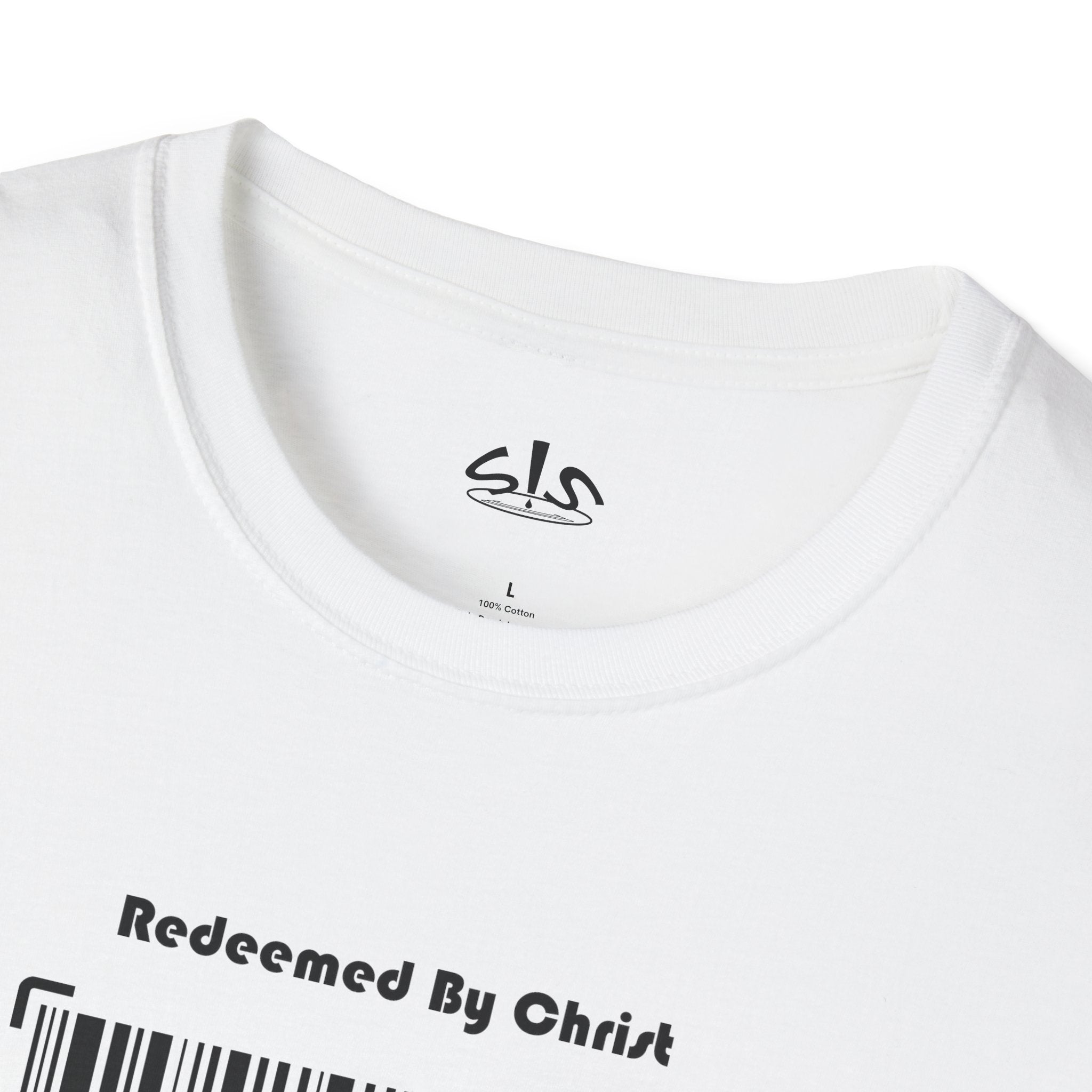 Redeemed by Christ (Black) Unisex Softstyle T-Shirt - Stay In Spirit Shop