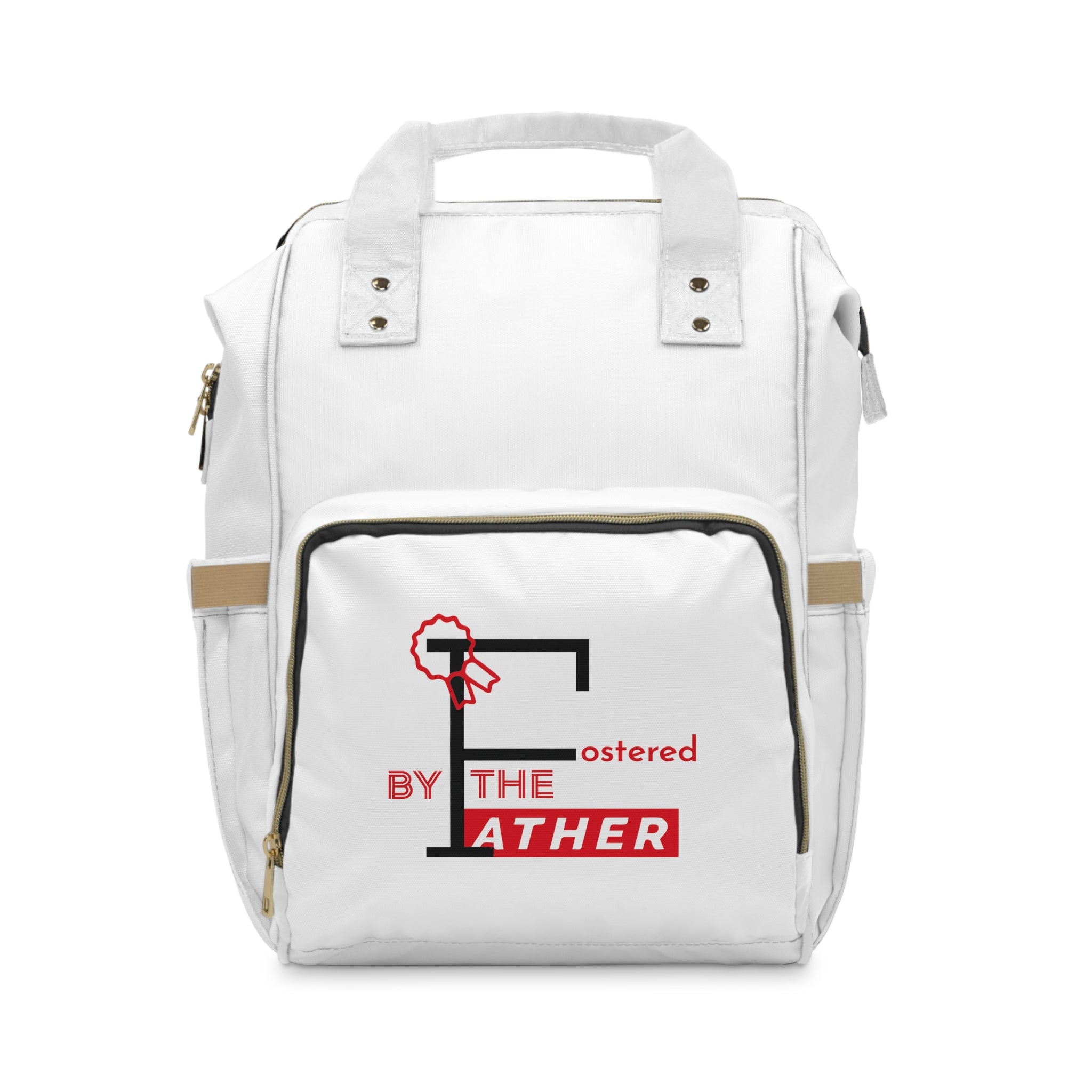 White Fostered by the Father Multifunctional Diaper Backpack - Stay In Spirit Shop