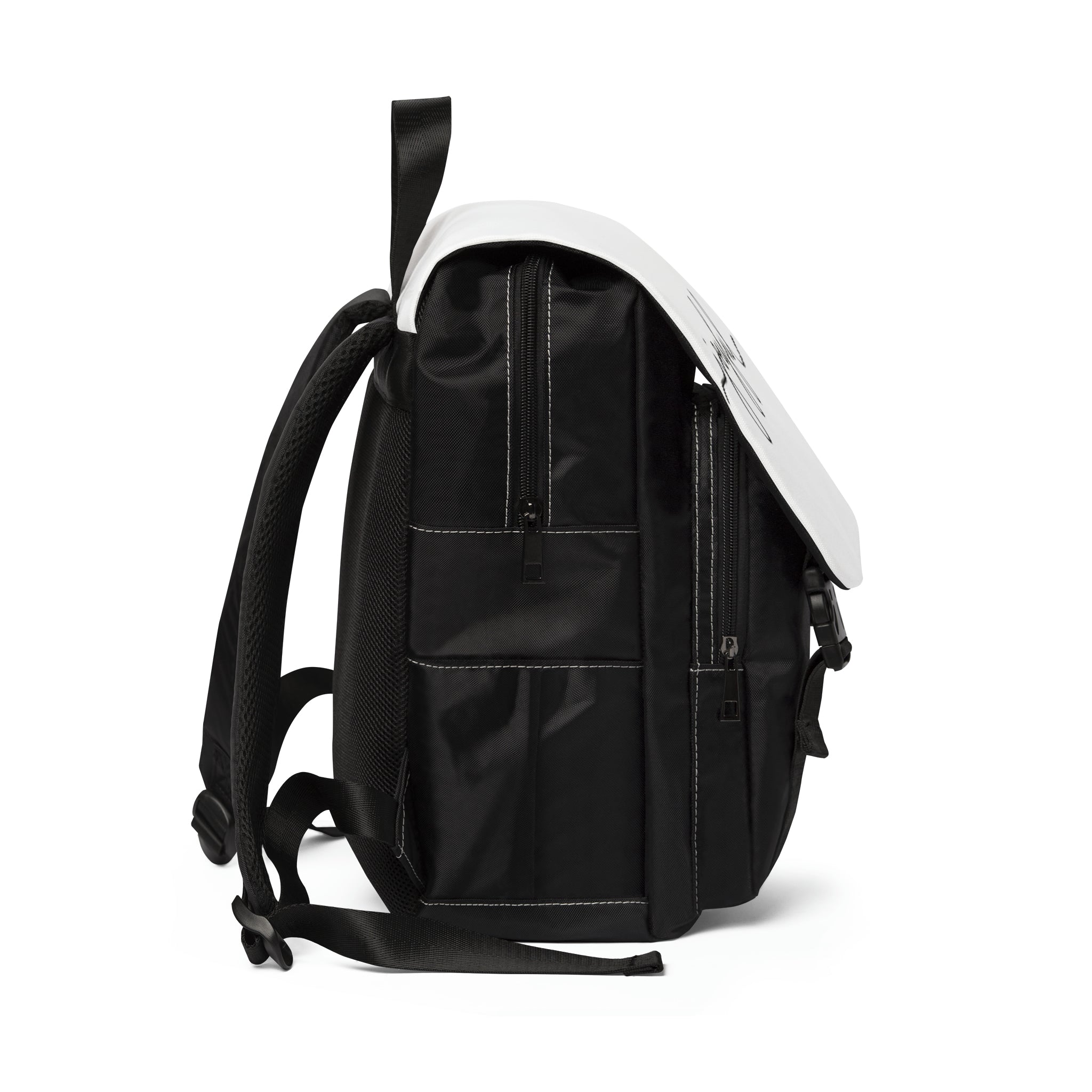 Joyful Black/White Unisex Casual Shoulder Backpack - Stay In Spirit Shop