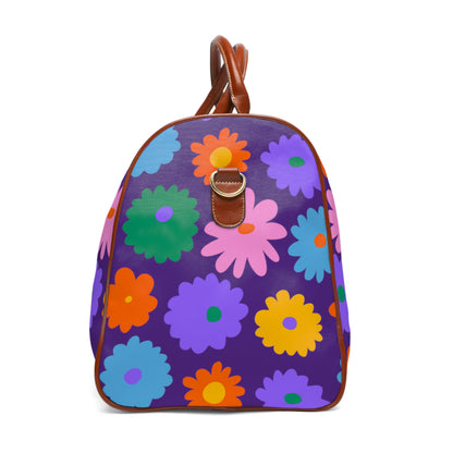 Stay In Spirit Purple Flower Waterproof Travel Bag (Luxury) - Stay In Spirit Shop