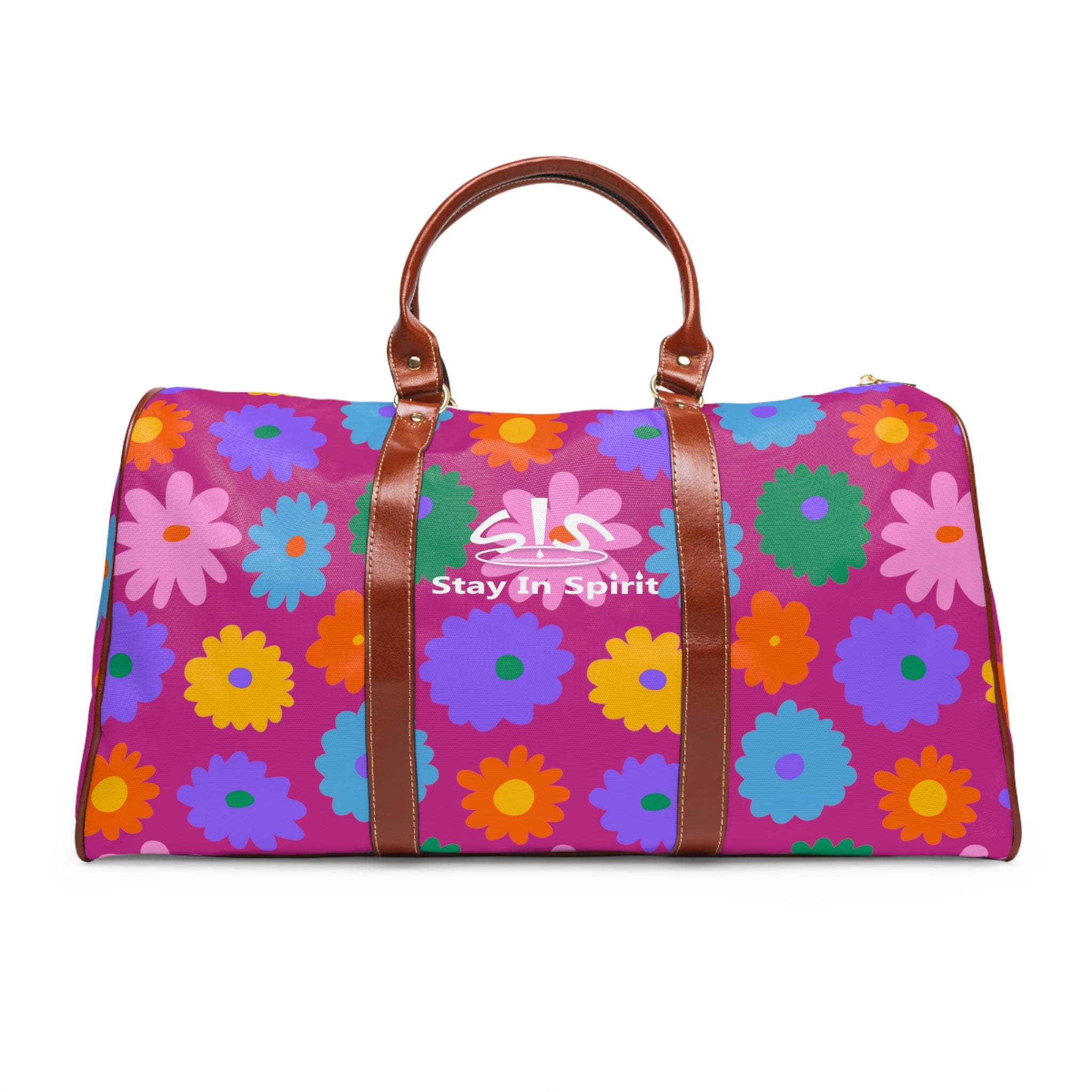 Stay In Spirit Hot Pink Flower Waterproof Travel Bag (Luxury) - Stay In Spirit Shop