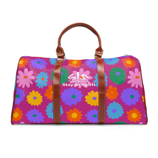 Stay In Spirit Hot Pink Flower Waterproof Travel Bag (Luxury) - Stay In Spirit Shop