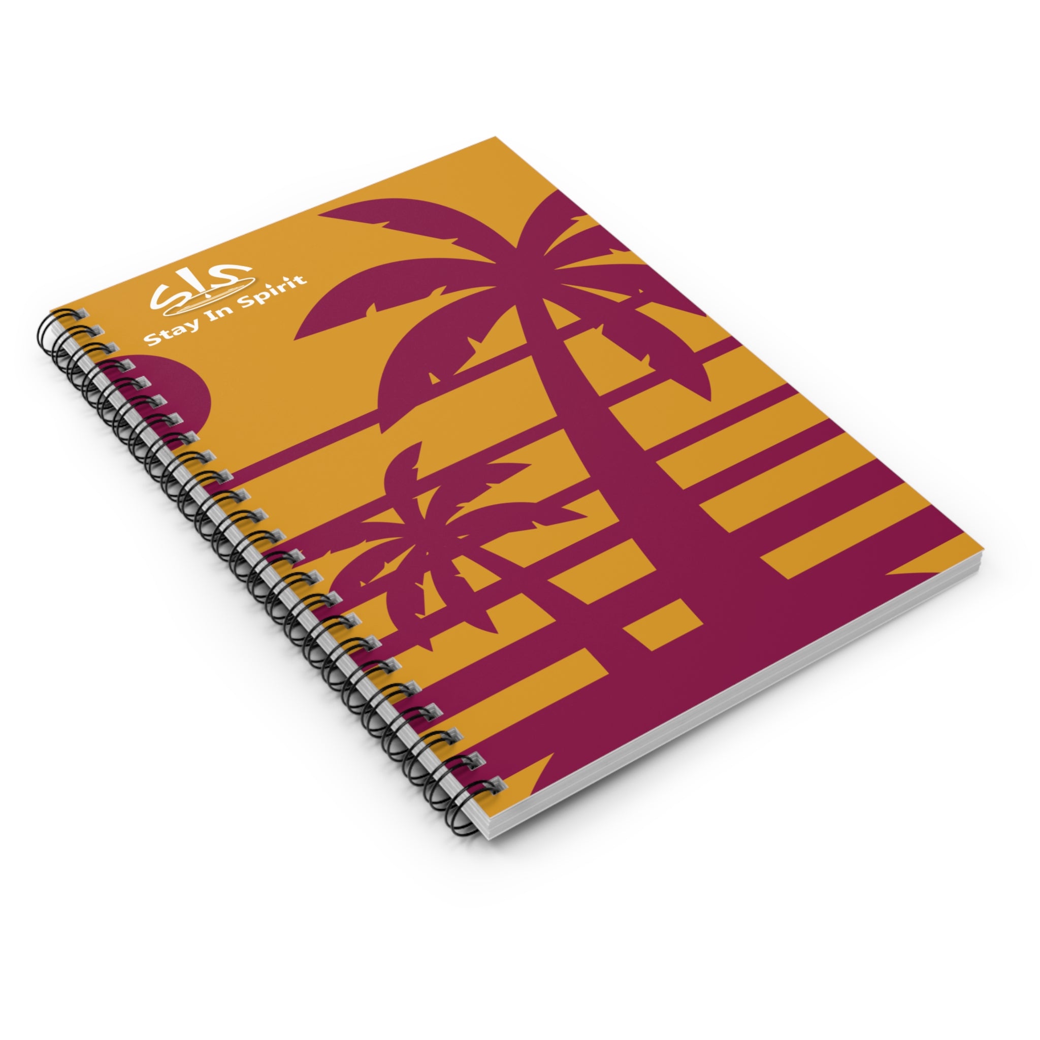 Stay In Spirit Palm Tree Spiral Notebook - Ruled Line - Stay In Spirit Shop