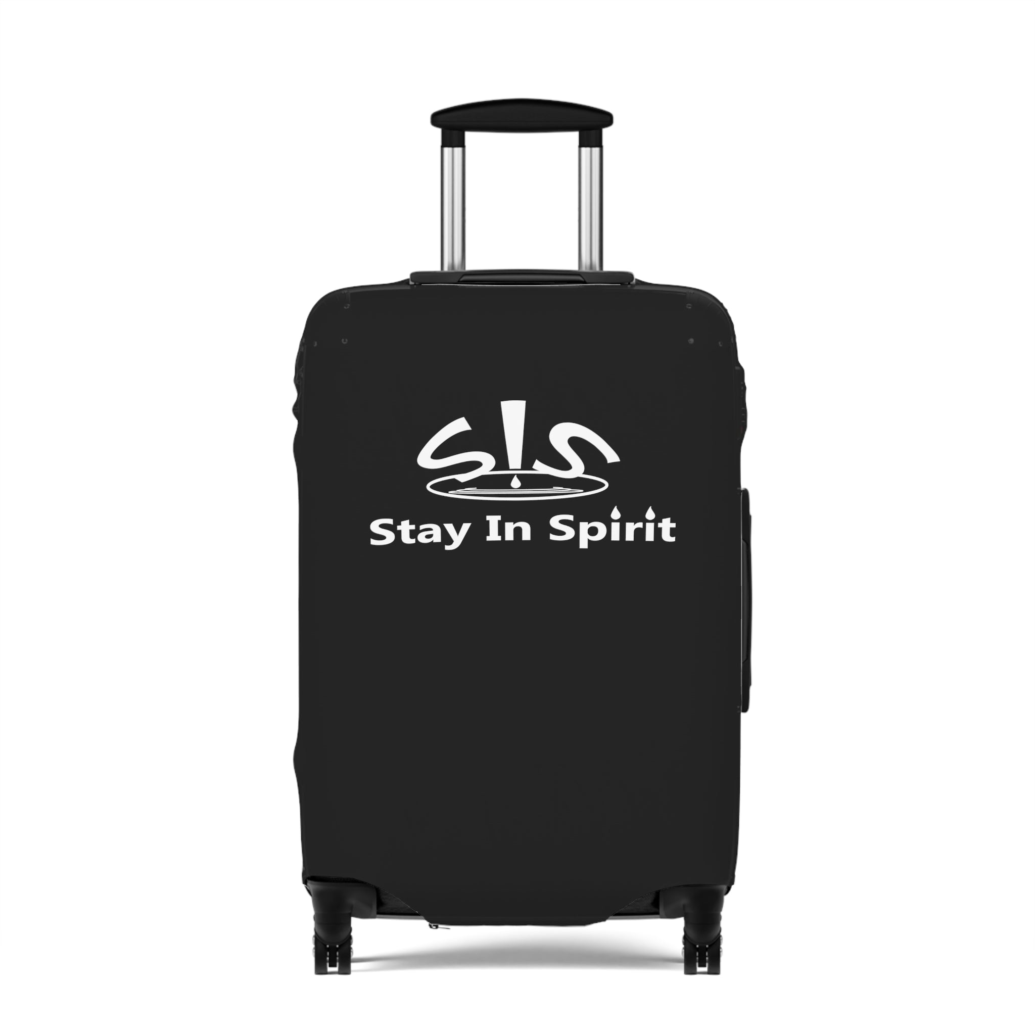 Stay In Spirit Black Luggage Cover - Stay In Spirit Shop