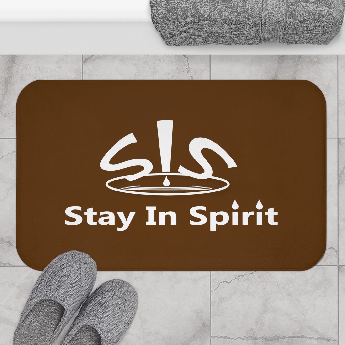 Stay In Spirit Bath Mat (Brown) - Stay In Spirit Shop