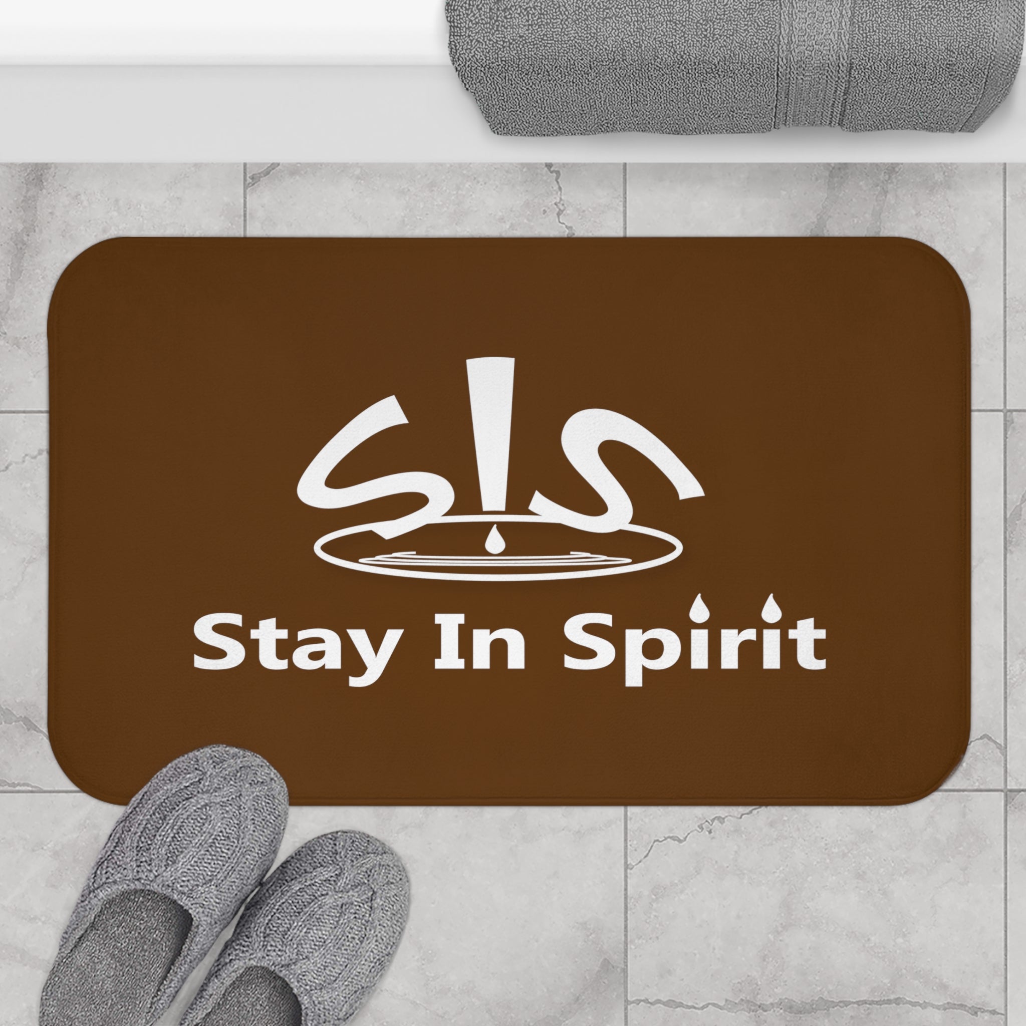 Stay In Spirit Bath Mat (Brown) - Stay In Spirit Shop