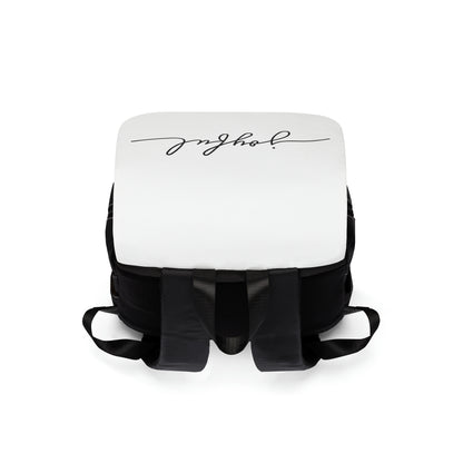 Joyful Black/White Unisex Casual Shoulder Backpack - Stay In Spirit Shop