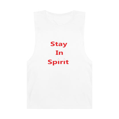 Stay In Spirit Red Lettered Unisex Barnard Tank - Stay In Spirit Shop