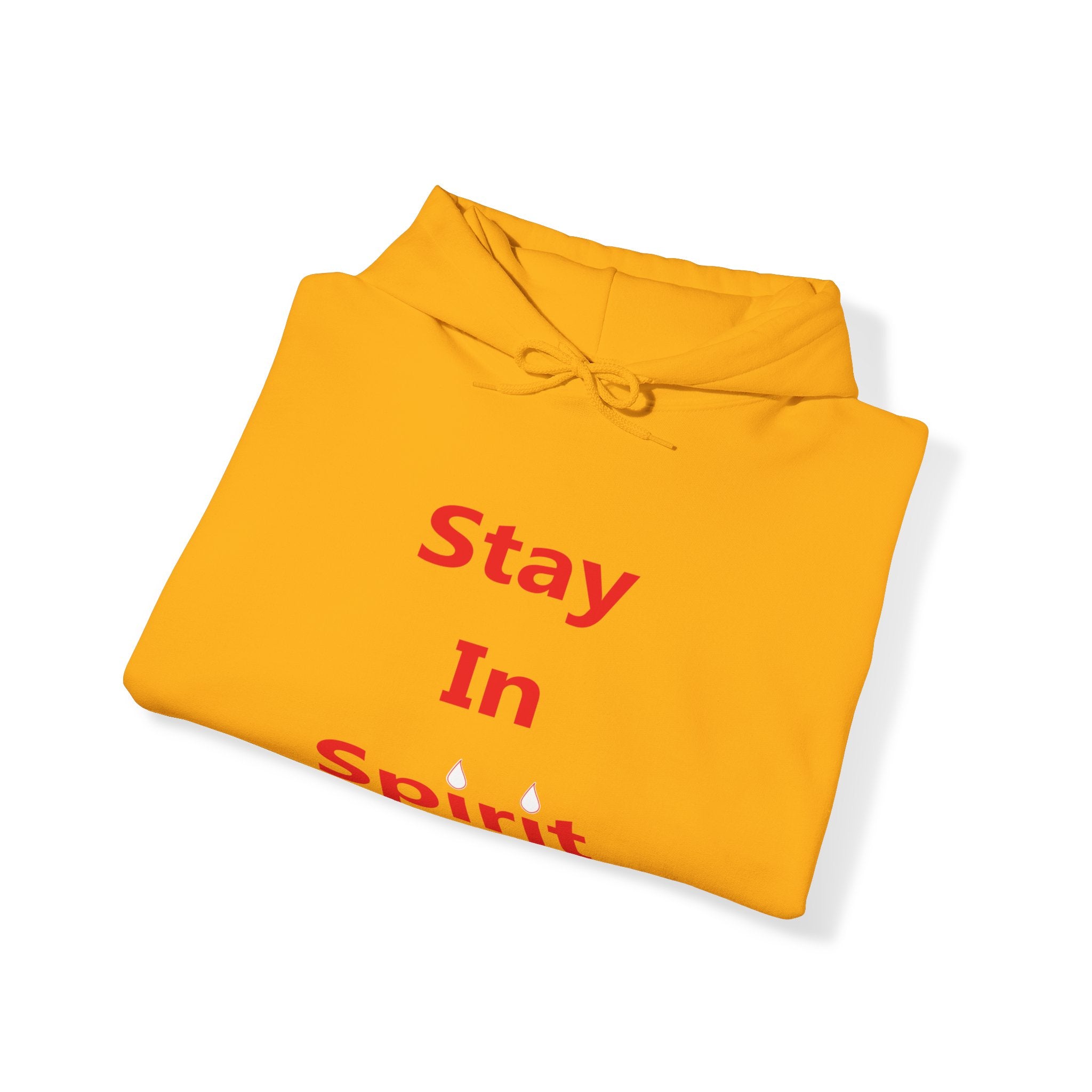 Stay In Spirit Red Lettered Unisex Heavy Blend™ Hooded Sweatshirt