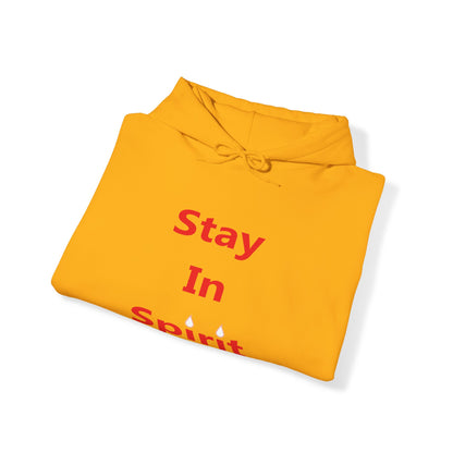 Stay In Spirit Red Lettered Unisex Heavy Blend™ Hooded Sweatshirt