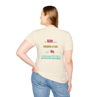 Seek First (Color) Unisex Softstyle T-Shirt