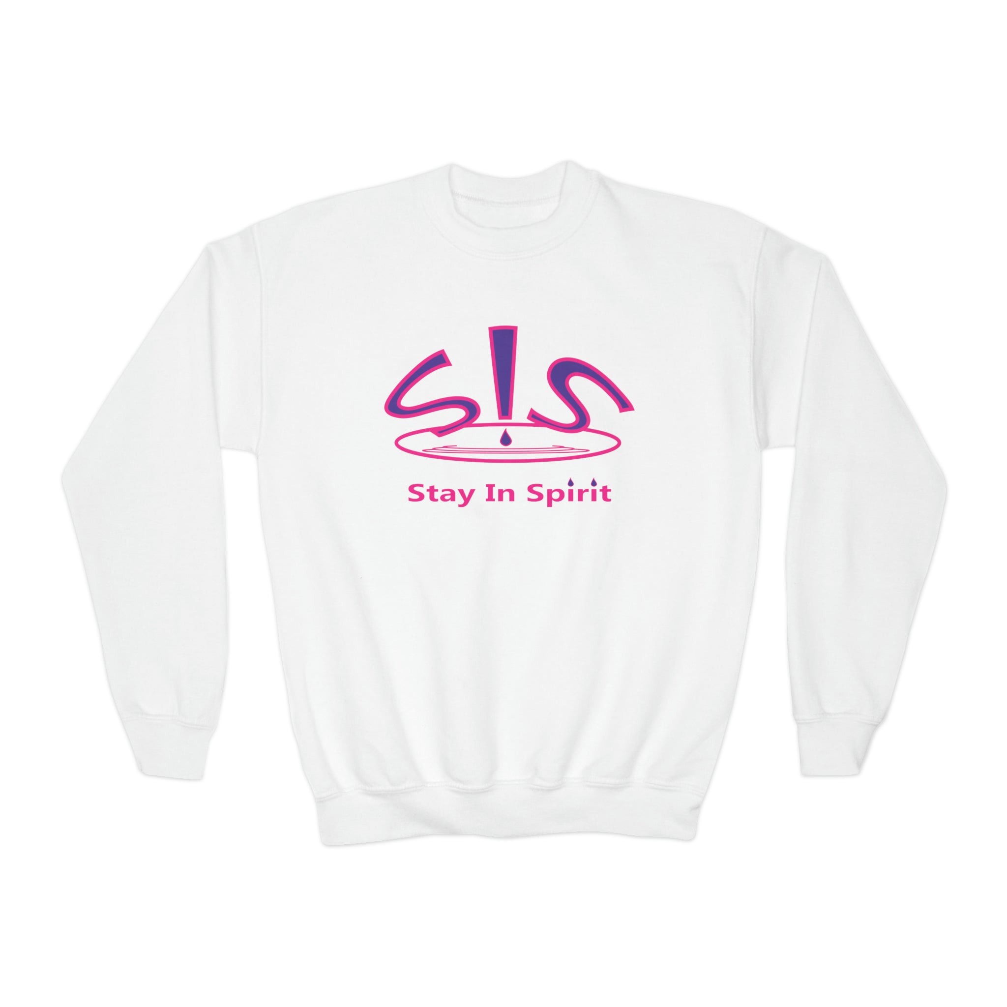 Stay In Spirit Logo (Purple/Pink) Youth Crewneck Sweatshirt - Stay In Spirit Shop