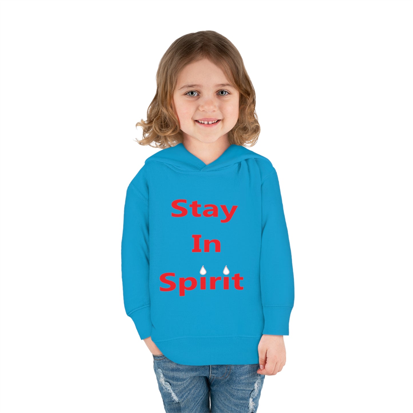 Stay In Spirit Red Lettered Toddler Pullover Fleece Hoodie - Stay In Spirit Shop
