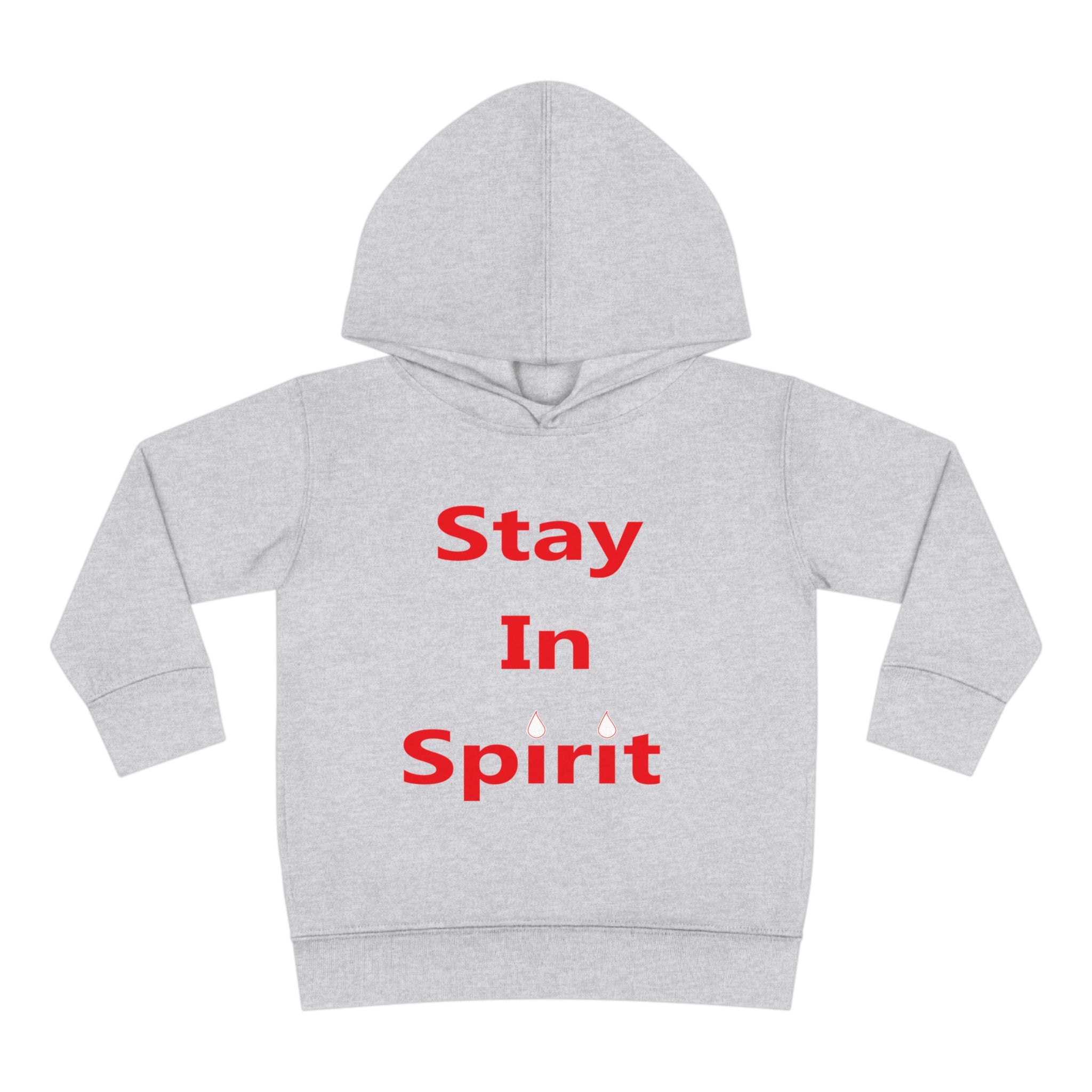 Stay In Spirit Red Lettered Toddler Pullover Fleece Hoodie - Stay In Spirit Shop