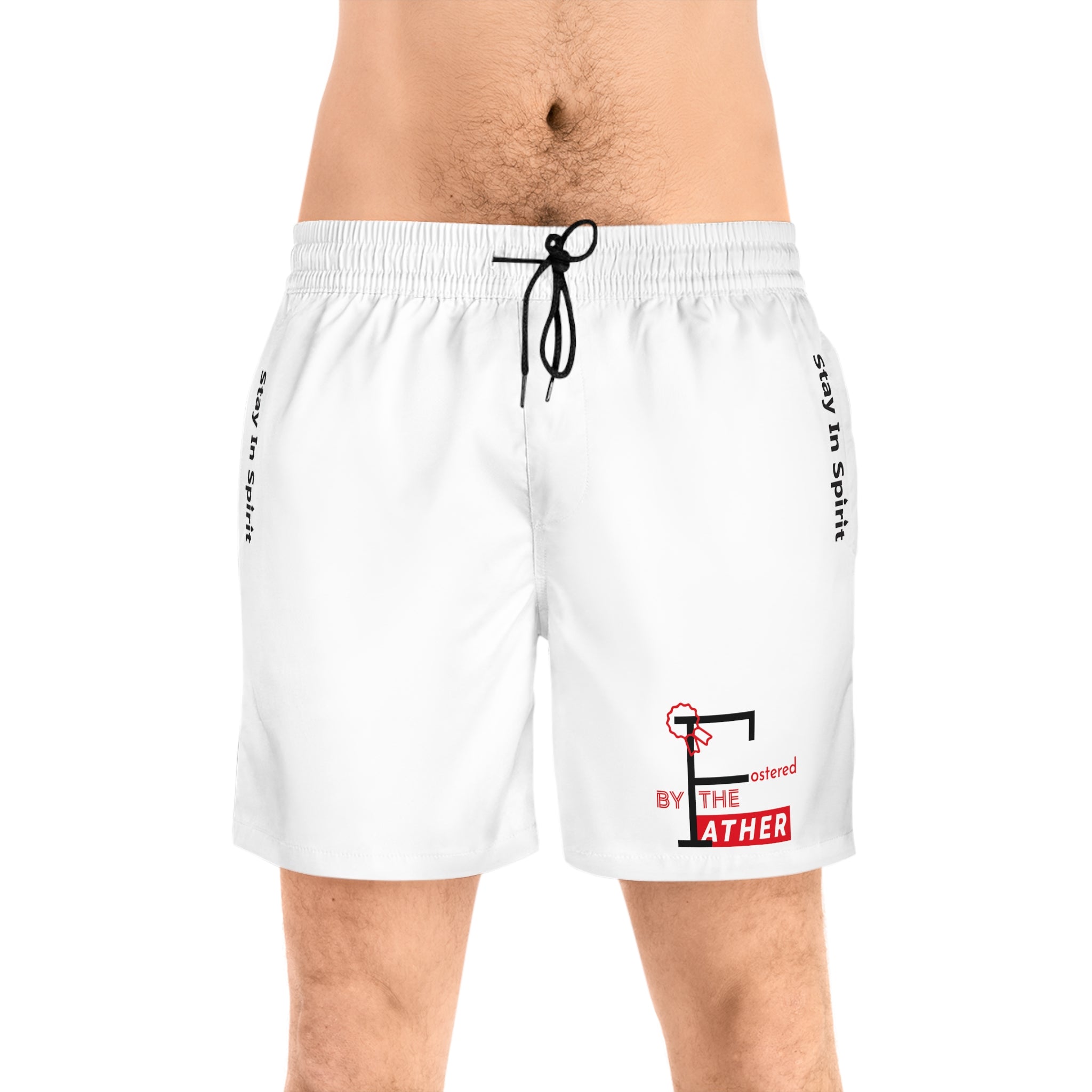 Stay In Spirit/ Fostered by the Father Men's Mid-Length Swim Shorts - Stay In Spirit Shop