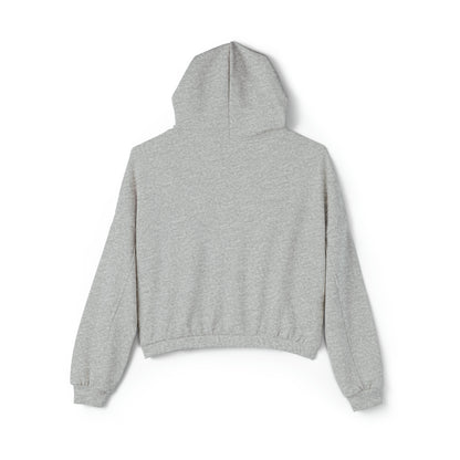 Women's Stay In Spirit White Logo Cinched Bottom Hoodie - Stay In Spirit Shop
