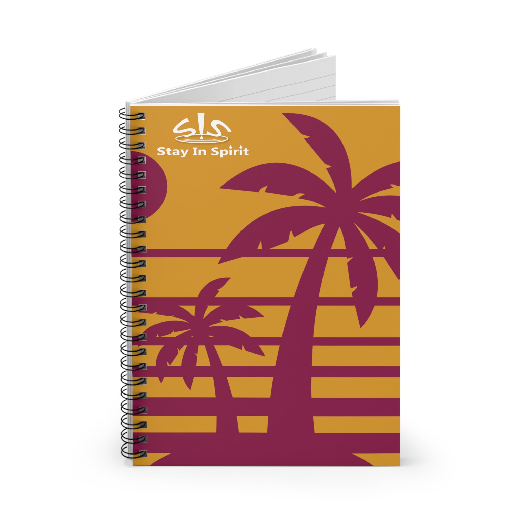 Stay In Spirit Palm Tree Spiral Notebook - Ruled Line - Stay In Spirit Shop