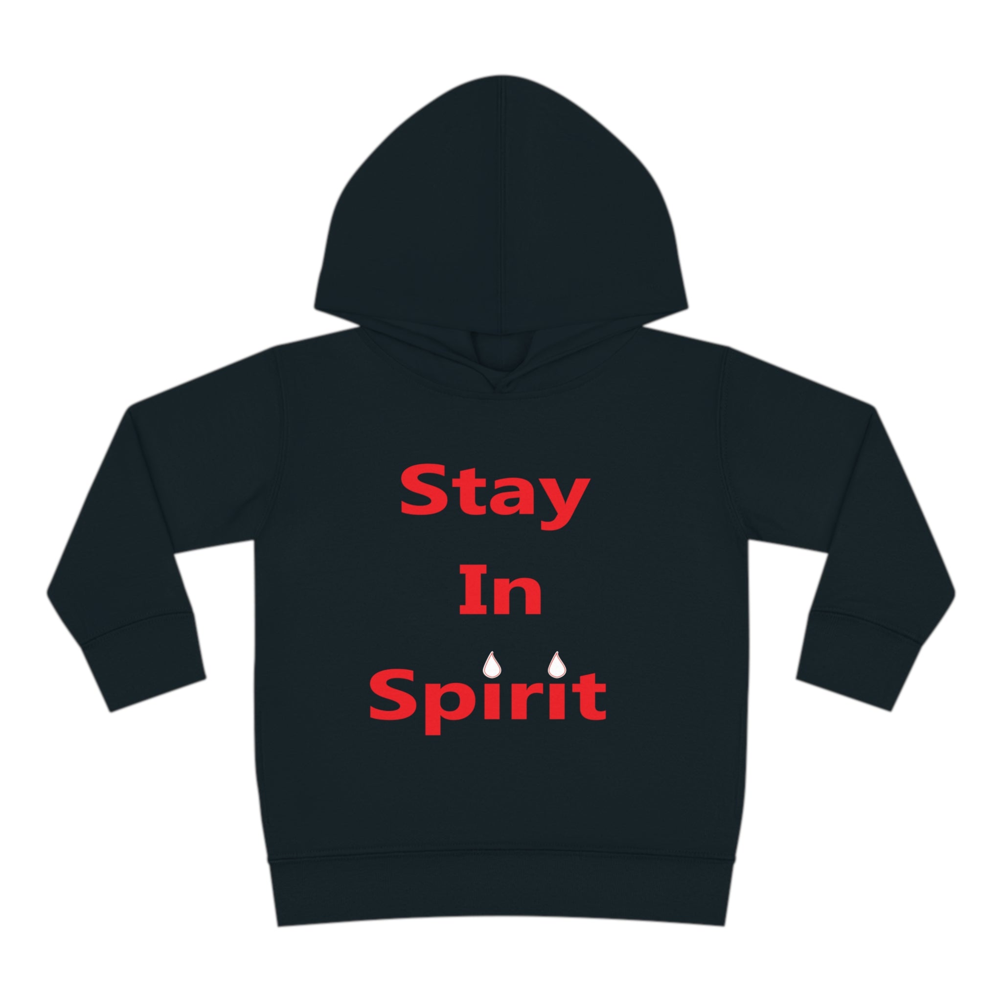Stay In Spirit Red Lettered Toddler Pullover Fleece Hoodie - Stay In Spirit Shop