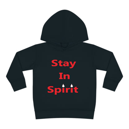 Stay In Spirit Red Lettered Toddler Pullover Fleece Hoodie - Stay In Spirit Shop