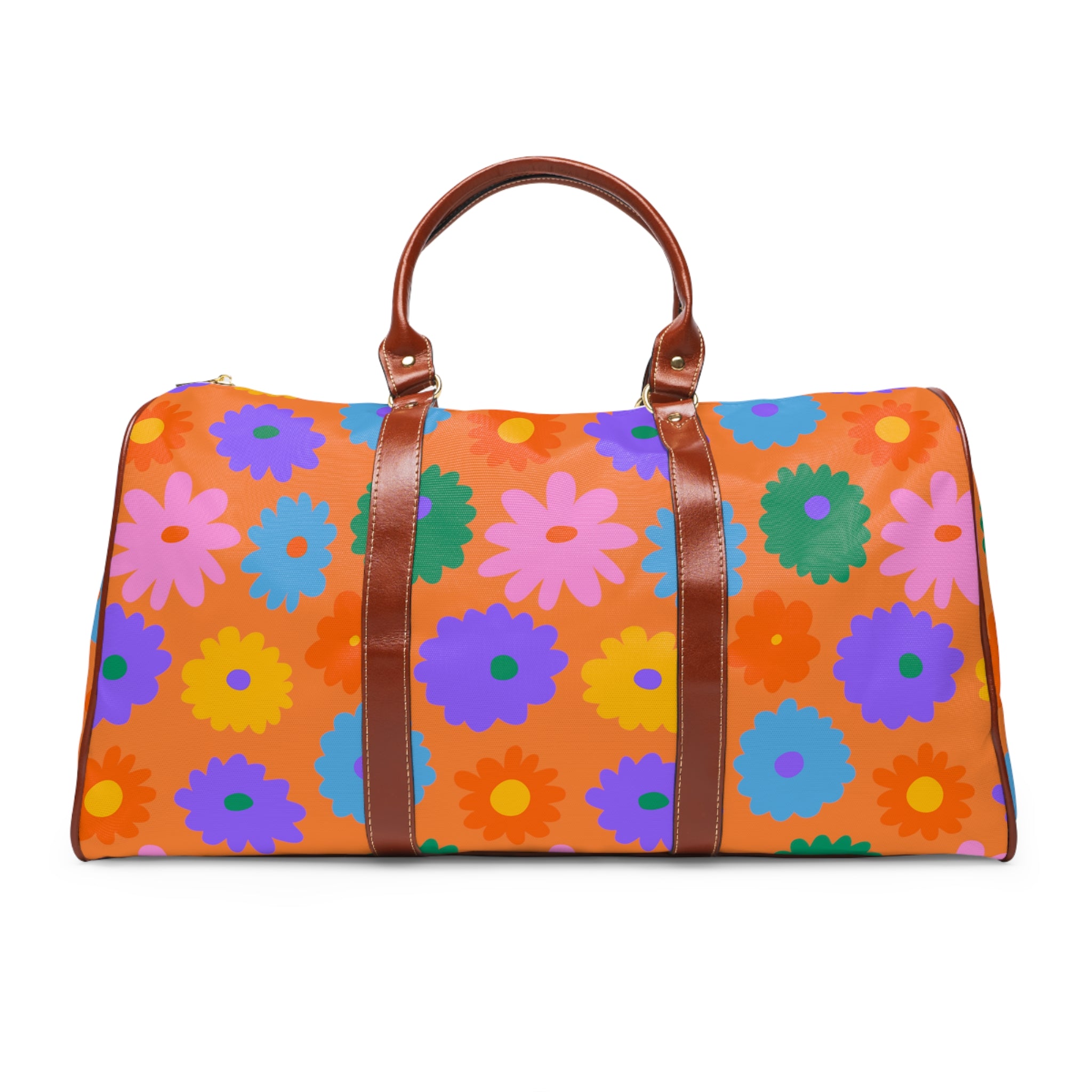 Stay In Spirit Orange Flower Waterproof Travel Bag (Luxury) - Stay In Spirit Shop